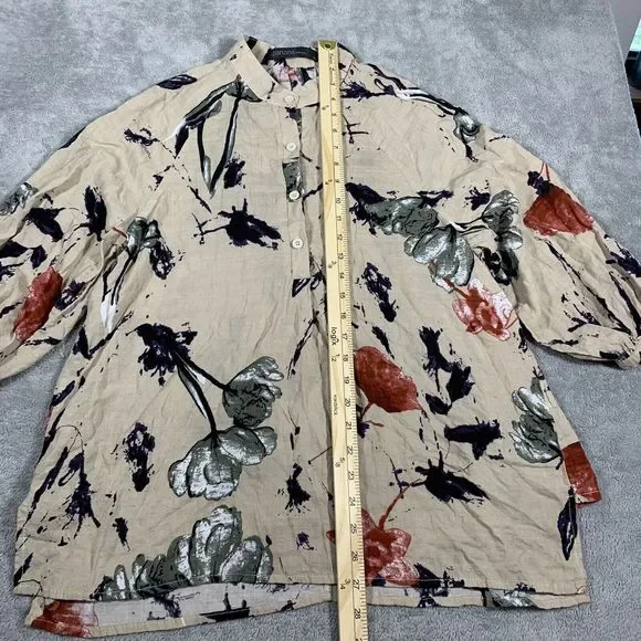 Zanzea Collection Floral Quarter Button Tunic Blouse Size XL Women’s - Picture 6 of 10